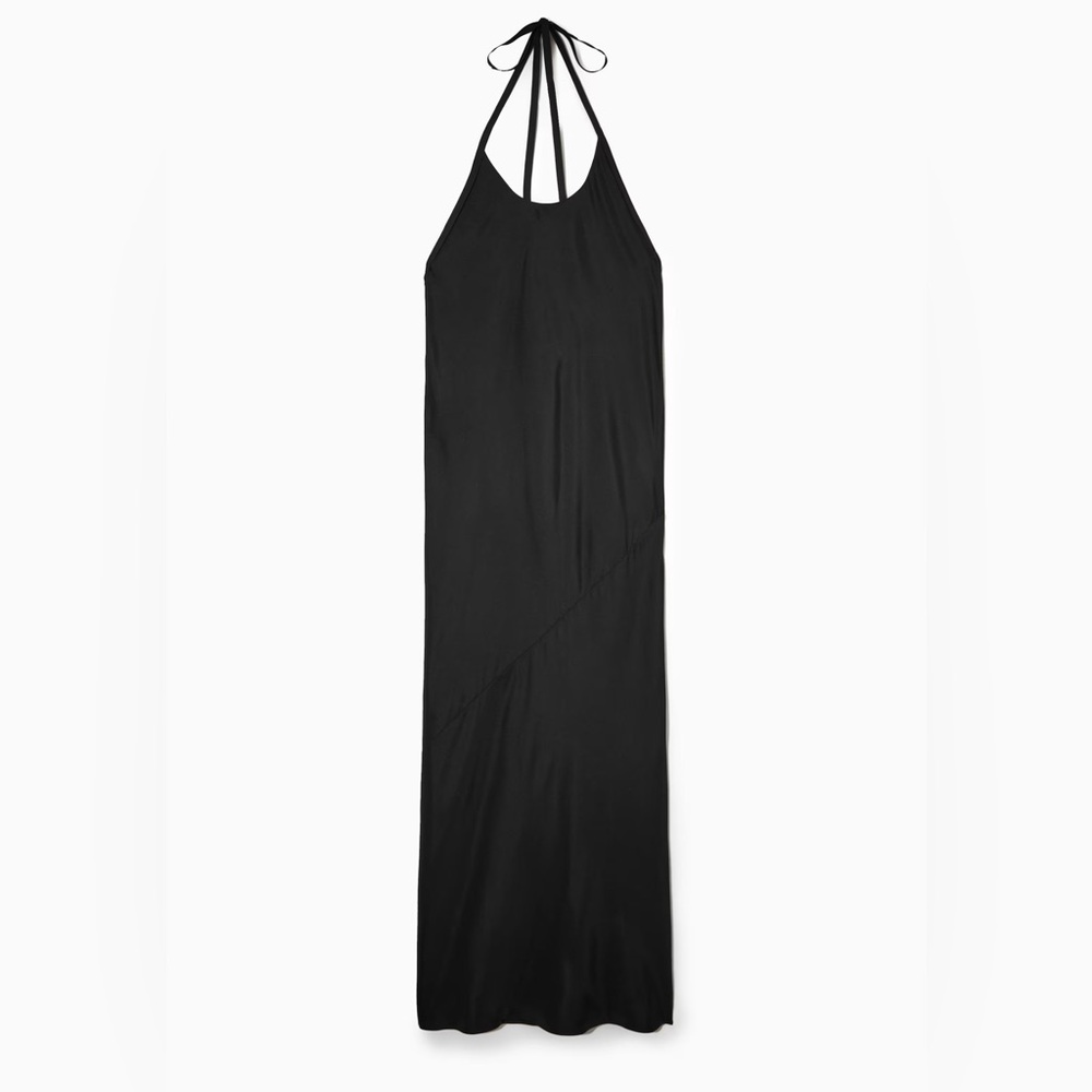 Cos Silk Halter Midi Dress